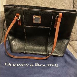Dooney & Burke black and brown shoulder bag